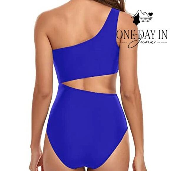 Yonique One Shoulder One Piece Swimsuit Size M - Picture 2 of 7